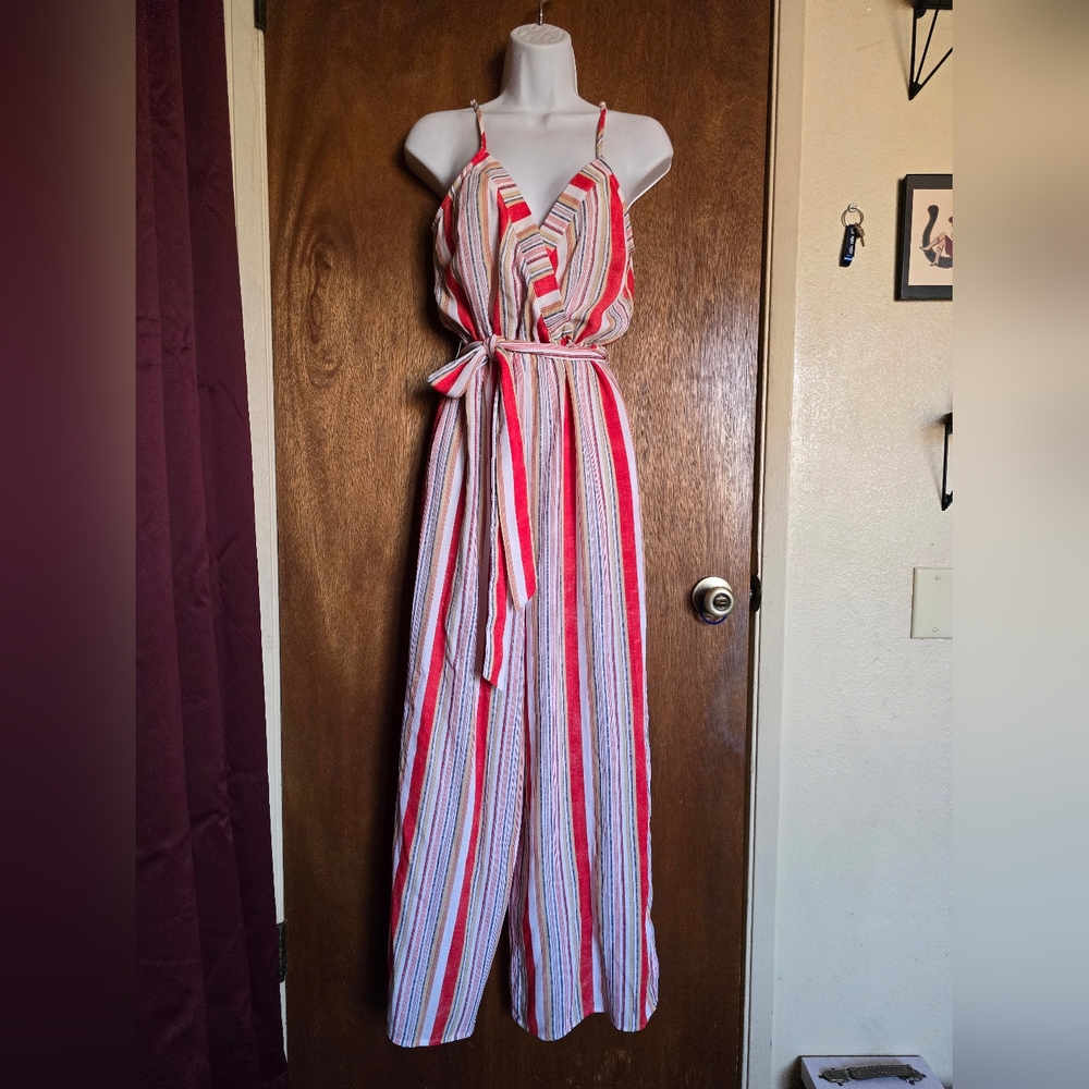 NWOT striped jumpsuit 70s
